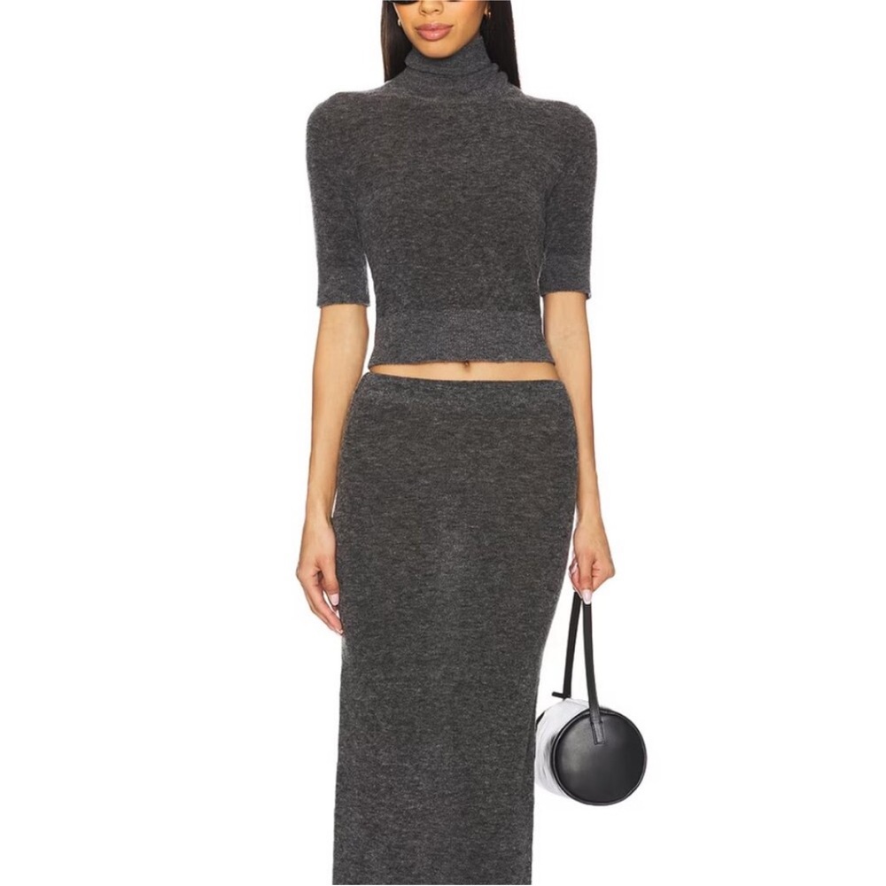 NWT Revolve Eaves Mae Sweater Set Charcoal